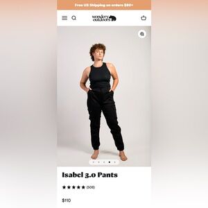 Wondery Isabel 3.0 Outdoor Pants, Size: Large, Color: Black, Condition: New